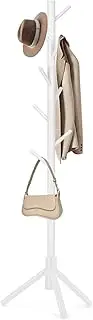 MKUCCD Coat Rack, Freestanding Coat Rack with 8 Hooks and 3 Adjustable Size Tree Coat Racks for Bedroom, Hallway, Entrance, Office, for Hats, Coats, Scarves, Handbags