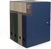 Filing Envelopes 5 Pcs Thickened File Box A4 Folder with Rope Buckle Large Capacity Information File Organizer for Office, School, Hospitals Plastic Folders(Multi-Colored)