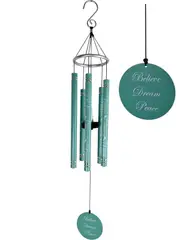 Inspirational Quotes Wind Chime - Metal Tubes - Feng Shui - Home Decor - 91 cm