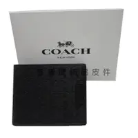 在飛比找蝦皮購物優惠-~雪黛屋~COACH 短皮夾男仕短夾國際正版保證進口防水防刮