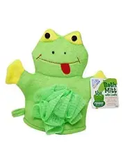Frog Bath Mitt Loofah Froggy Froggie Collection Kermit Terry Cloth New
