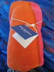 Nwt Marimekko Albatrossi 5’ Round Beach Towel Pink Orange Yellow Abstract Waves