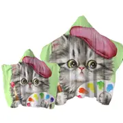 Funny Cats the Girly Kitten Artist Towel with Hood