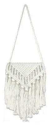 Crafts Purse Macrame Kit, White