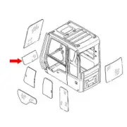 D14506844 Front Lower Glass Fits Volvo B Series Excavators EW200B EW145B EW180B