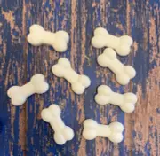 DIY Art Crafting Ready to Paint Resin Plastic White Dog Bone Shape Flat Back