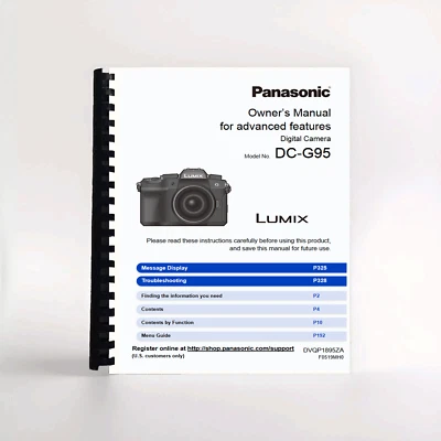 Owners Manual for Panasonic Lumix DC-G95 Camera
