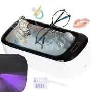 UV-C Ultrasonic Cleaner, 46KHz Portable Jewelry Cleaner, 18Oz, Clean Pod Glas...