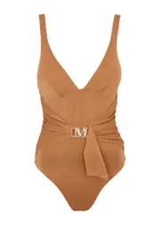 Max Mara Beachwear Cassiopea Metallic Swimsuit - Orange - VB (UK16 / XL) VB (UK16 / XL)