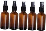 5pcs Glass Spray Bottle Terrarium Glass Sub Bottle Cosmetic Sample Container Water Spray Bottle Amber Cleaning Bottles Face Spray Bottle Filling Travel Empty Glass Bottle