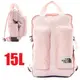 【美國 The North Face】500D Cordura Crevasse 超輕耐磨多功能後背包15L(13吋筆記型電腦).學生書包.非Fjallraven/3G8L-DA3 粉 N