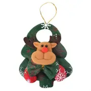 4PCS Cute Non-woven Snowman Tree Hanging Christmas Ornaments(Elk)