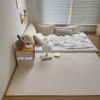 在飛比找蝦皮購物優惠-『LIME』韓國ins風簡約羊毛地毯 純色臥室床邊地毯 兒童