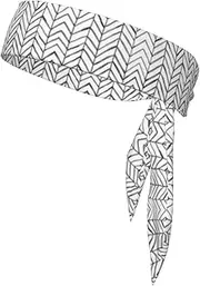 Black and White Stripes Sports Strap Double-Sided Headscarf Men's Bow Tie Sports Headscarf Running Yoga Exercise Headband