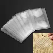 1/10PCS 3X Magnifier Magnification Magnifying Fresnel Lens Pocket Credit Card Size Transparent Magnifying Glass (Size : 1pc)