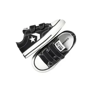 【CONVERSE】One Star 童鞋 小童 黑色 魔鬼氈 低筒 匡威 帆布鞋 休閒鞋 A06893C