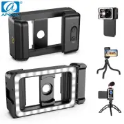 APEXEL Universal Phone Clip With LED Fill Light 3 Lighting Mode For TikTok Video