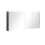 1500mm Shaving Cabinet Dark Grey Mirror Cabinet Wall Mount 4 Door Cabinet