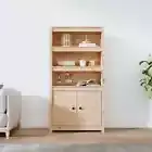 vidaXL Highboard 80x35x154 cm Solid Wood Pine