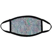 NEW BGLITTZ Technicolor 2.0 Black Face Cover- Rave Festival Techno EDM