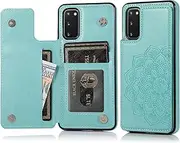 ACXLIFE Samsung Galaxy S20 FE 5G Case S20FE Card Credit Holder Wallet Protective Cover with Card Slot and Leather Case for Samsung S20 Fe 6.5Inch (Green)