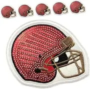 DOITOOL 6pcs Football Helmet Patches: Embroidered Iron On Sew On Patch Badge for Clothes Sports Style Appliques for Jackets Hoodies Jeans