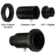 Telescope Camera Adapter T-Ring + 1.25" Mount Adapter + Extension Tube for Sony