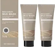 2 Pcs Recovery Mud Mask - Deep Cleansing & Hydrating with Boryeong Mud, Korean Mud Clay Face Mask for All Skin Types, Oil Control and Blackhead Reduction