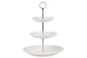 Maxwell & Williams White Basics 3-Tiered Cake Stand Holder Porcelain Rnd 26.5cm