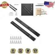 Smooth & Silent 5-Pair 18 Inch Drawer Slides with Anti-Corrosive Black Finish