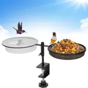 Deck Bird Feeder, 2 in 1 Deck Mount Bird Bath Feeder, Detachable Platform Bir...