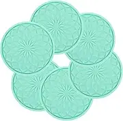 Cabilock 6pcs Non-Slip Mat Car Bottle Mats Car Accessories Aesthetic Car Coasters Drink Coasters Coaster for Car Home Cup Pads Round Coaster Anti-Skid Tumbler Pads Car Mount Coaster Cup Mat