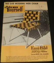VINTAGE 1950s BUILD IT YOURSELF MODERN WEB CHAIR EASI-BILD PATTERN retro style
