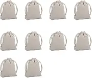 10Pcs Reusable Produce Bags,Cotton Muslin Bags,Cotton Drawstring Bags,Reusable Packing Storage Bags 8cm*10cm