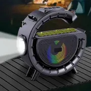 Solar Powered Bluetooth Speaker with Flashlight Portable Outdoor Speaker Wireless Bluetooth Speaker