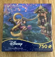 DISNEY TANGLED UP IN LOVE Thomas Kinkade Jigsaw Puzzle RAPUNZEL Free Shipping!