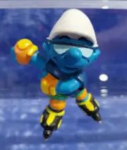 Schleich Peyo Smurfs 20442 Roller Blading Inline Smurf Made in Germany 1996