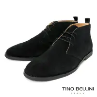 在飛比找Yahoo奇摩購物中心優惠-TINO BELLINI 男款 牛皮休閒格調繫帶短筒男靴-黑