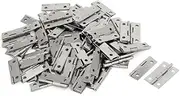 Aexit Jewelry (hand operated tools) Box Comestic Case Metal Foldable pipe tube Hinges Silver (68ry197qf319) Tone 80pcs