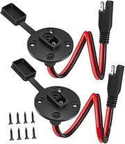 VINTORKY 1pair Sae Quick Connection Cable for Solar Panel Charging Connector with Screws Design for Easy Installation and Flexible Use