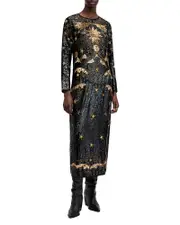 Allsaints Noushka Embellished Maxi Dress