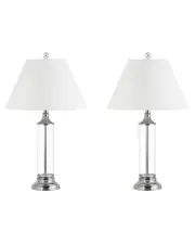 JONATHAN Y Designs Set of 2 Astor 29in Glass LED Table Lamps