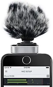 Microphone Furry Windscreen Windjammer for MV88 - Customized Pop Filter Deadcat Windshield Wind Jammer Compatible with Shure MV88 iOS Digital Stereo Condenser Mic by YOUSHARES