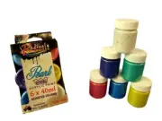 NEW 6x40ml Pearl Colour Acrylic Paint Washable Student Art Craft NON Toxic Assor