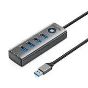 Orico USB-C to 4 Port High Speed USB 3.0 Hub - Grey ( Aluminum Case )