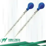 2Pcs Graduated Medicine Glass Droppers 10ml Transfer Pipet Pipette 8" with Scale