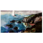 Betsy Drake Sailing the Cliffs Beach Towel