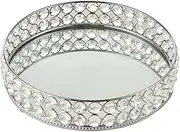 ALAGPNPMZH Cosmetic Tray Round Vanity Tray Jewelry Trinket Organizer Tray Mirrored Holiday Decorative Trays Kitchen Storage