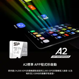 SP microSD UHS-I U3 A2 V30 記憶卡 128GB 256GB 512GB 5年保固 TF卡 廣穎