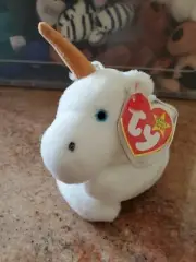 RARE Produce 1993/1994 TY Beanie Baby Mystic Unicorn New Tag Errors! PVC Pellets